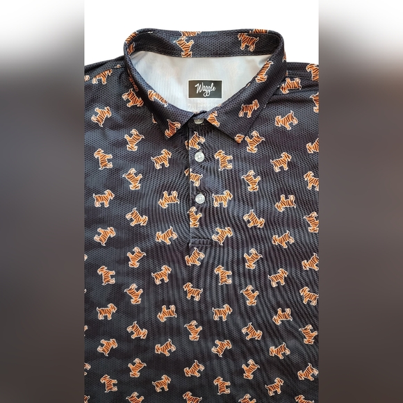 Waggle The GOAT Collection Golf Polo Shirt Mens 2XL Tiger Woods Print - Picture 4 of 10
